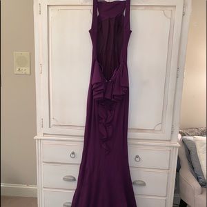 Deep purple prom dress